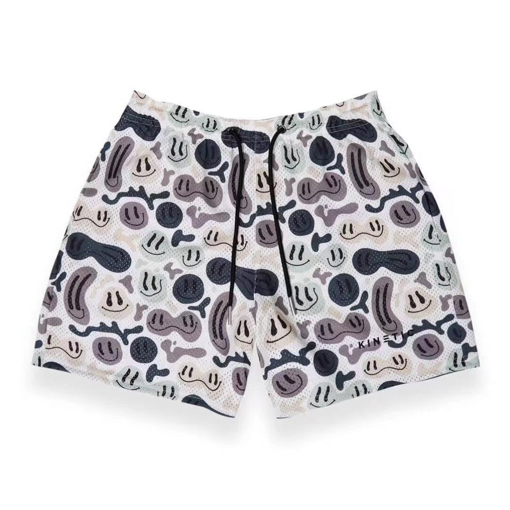 EE print shorts logo sweatpants mesh drawstring American shorts