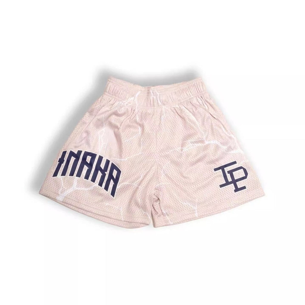 EE print shorts logo sweatpants mesh drawstring American shorts