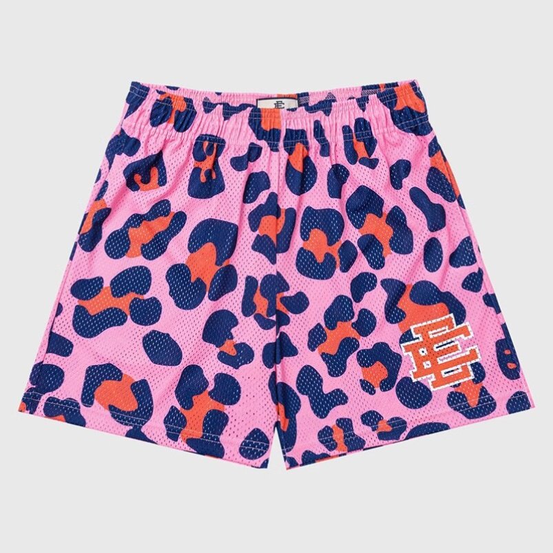 EE print shorts logo sweatpants mesh drawstring American shorts