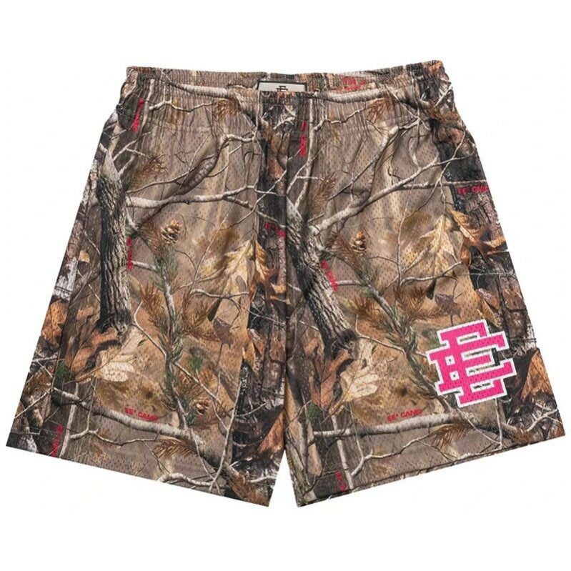 EE print shorts logo sweatpants mesh drawstring American shorts
