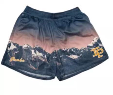 EE print shorts logo sweatpants mesh drawstring American shorts