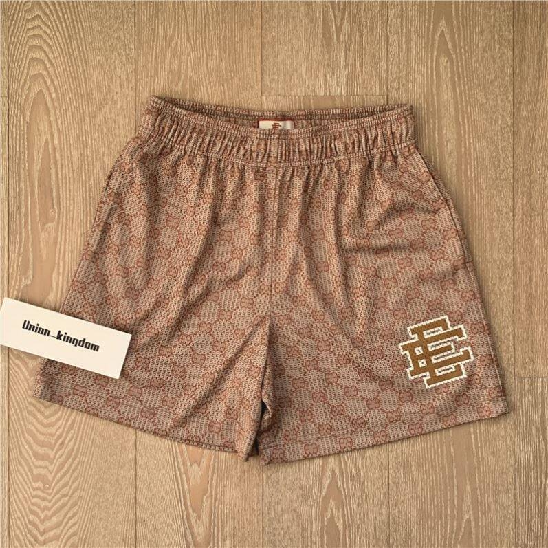 New EE American casual fitness shorts muscular men sports quarter pants mesh breathable style European and American stars with the same style
