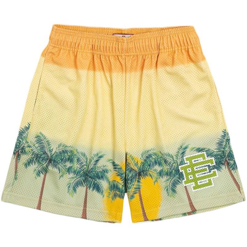 EE print shorts logo sweatpants mesh drawstring American shorts