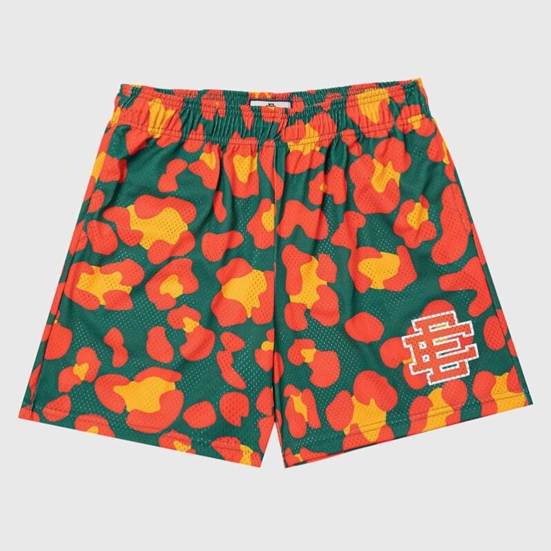 EE print shorts logo sweatpants mesh drawstring American shorts