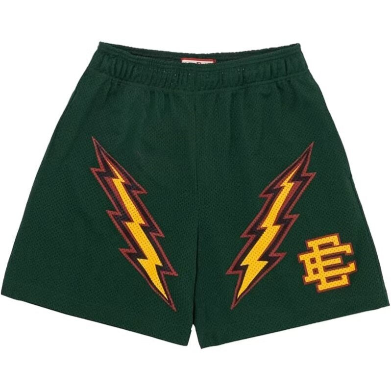EE print shorts logo sweatpants mesh drawstring American shorts