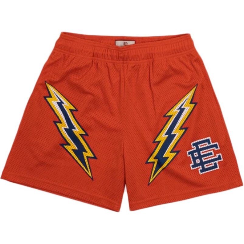 EE print shorts logo sweatpants mesh drawstring American shorts