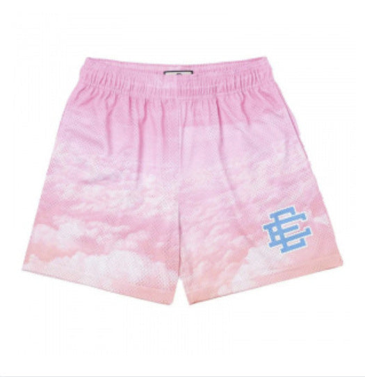 Cross-border exclusive for European code new sports mesh cloth shorts 3D digital printing trend beach pants male manufacturer wholesale