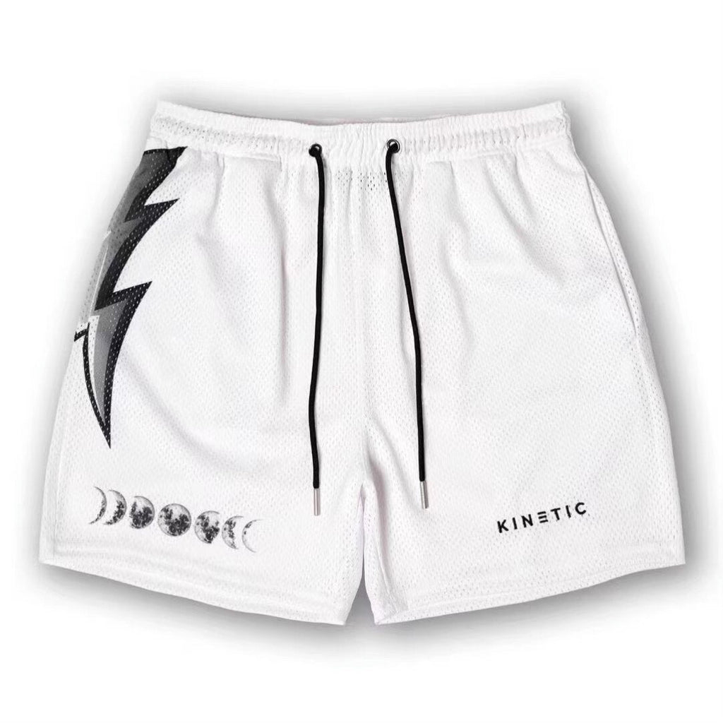 EE print shorts logo sweatpants mesh drawstring American shorts