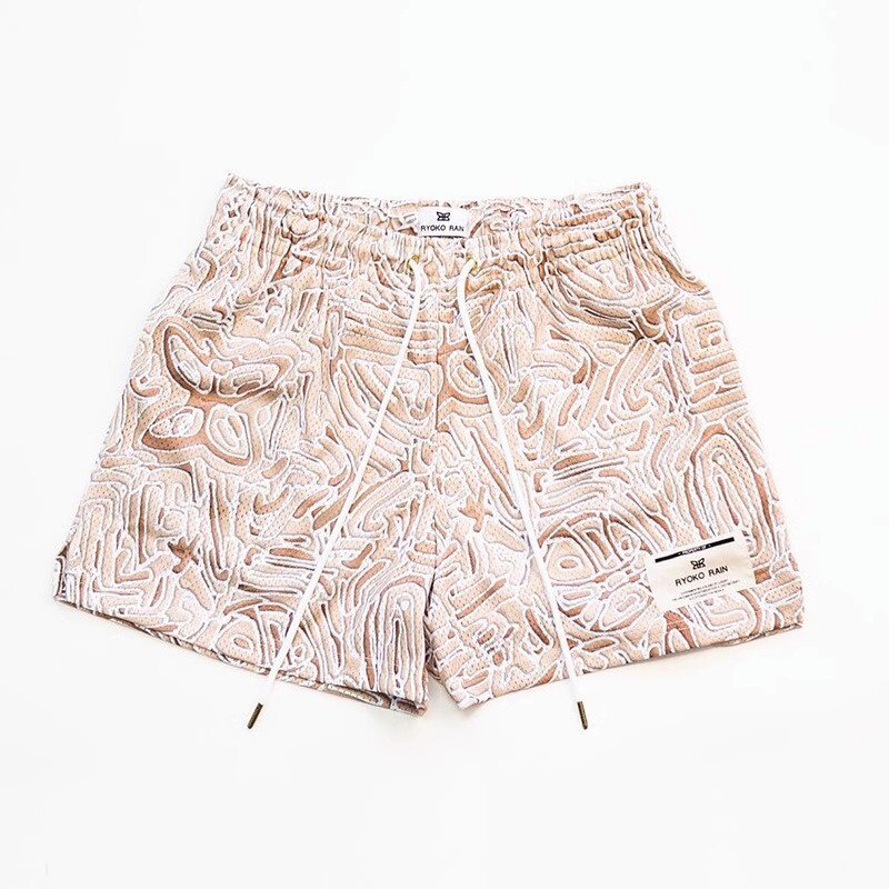 EE print shorts logo sweatpants mesh drawstring American shorts