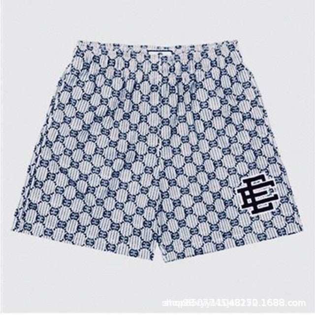 Cross-border exclusive for European code new sports mesh cloth shorts 3D digital printing trend beach pants male manufacturer wholesale