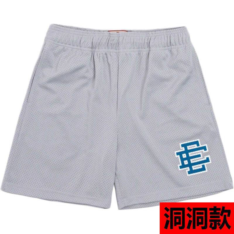 New EE American casual fitness shorts muscular men sports quarter pants mesh breathable style European and American stars with the same style