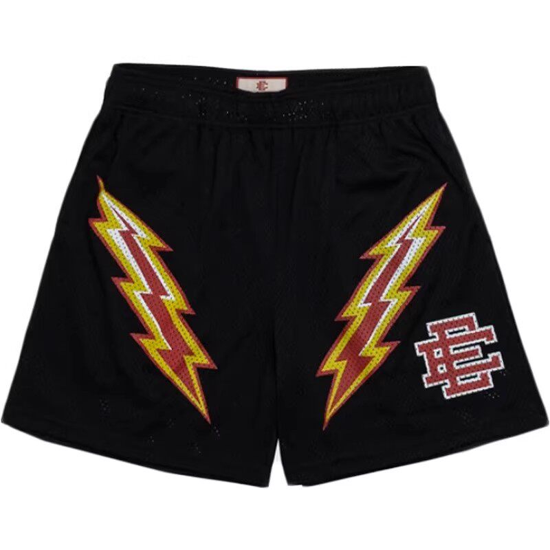 New EE American casual fitness shorts muscular men sports quarter pants mesh breathable style European and American stars with the same style