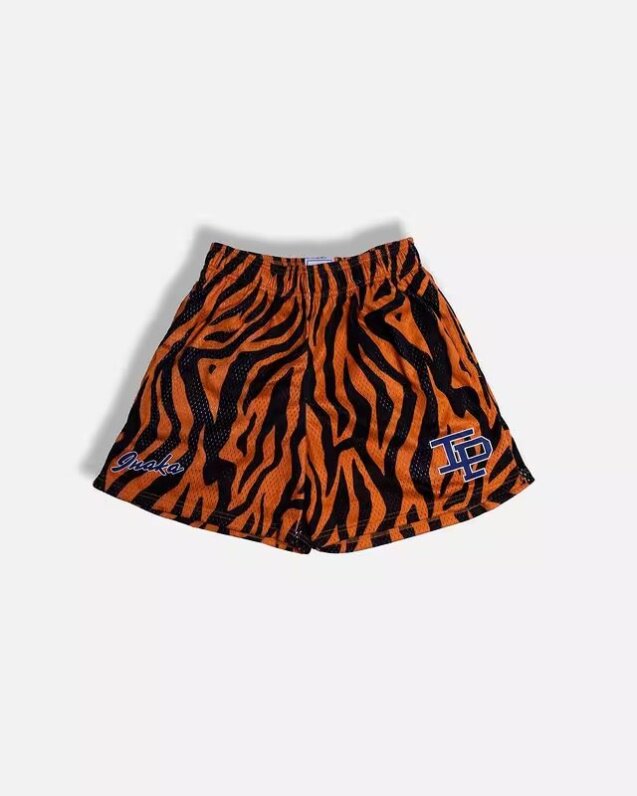 EE print shorts logo sweatpants mesh drawstring American shorts