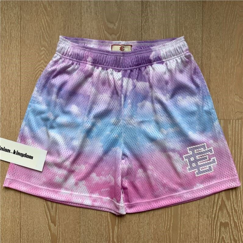 EE print shorts logo sweatpants mesh drawstring American shorts