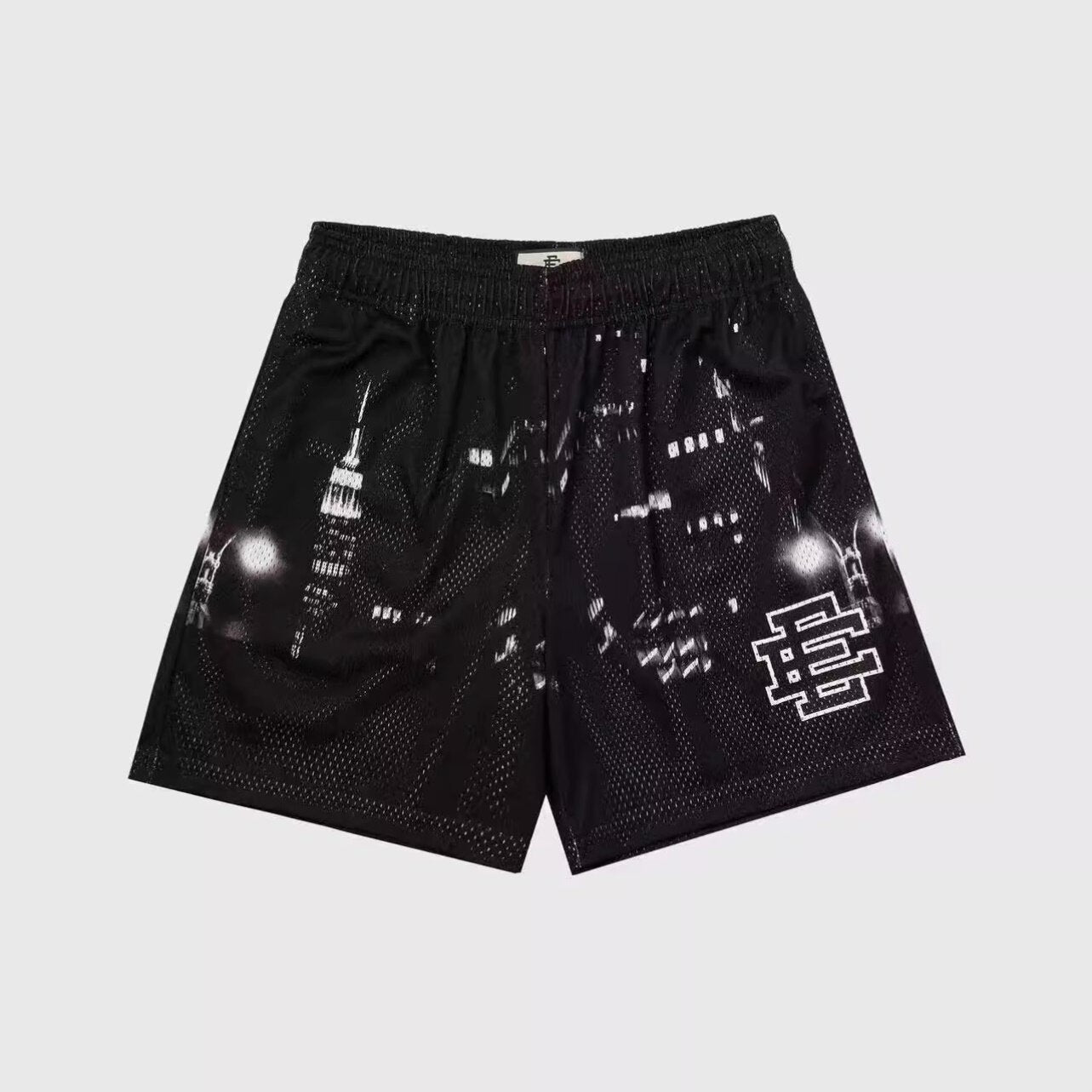 EE print shorts logo sweatpants mesh drawstring American shorts