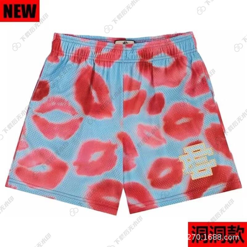Cross-border exclusive for European code new sports mesh cloth shorts 3D digital printing trend beach pants male manufacturer wholesale