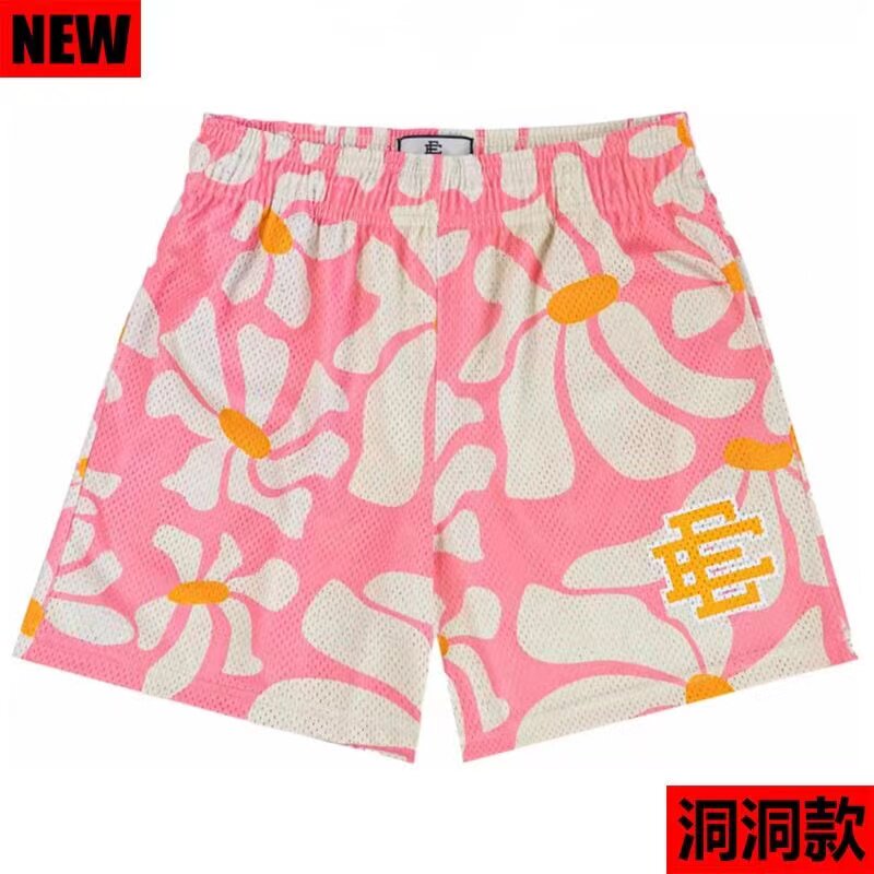 New EE American casual fitness shorts muscular men sports quarter pants mesh breathable style European and American stars with the same style