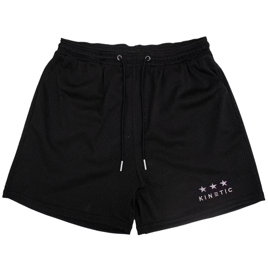 EE print shorts logo sweatpants mesh drawstring American shorts