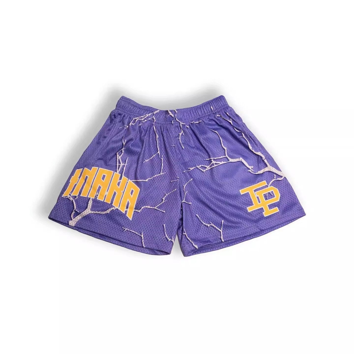 EE print shorts logo sweatpants mesh drawstring American shorts