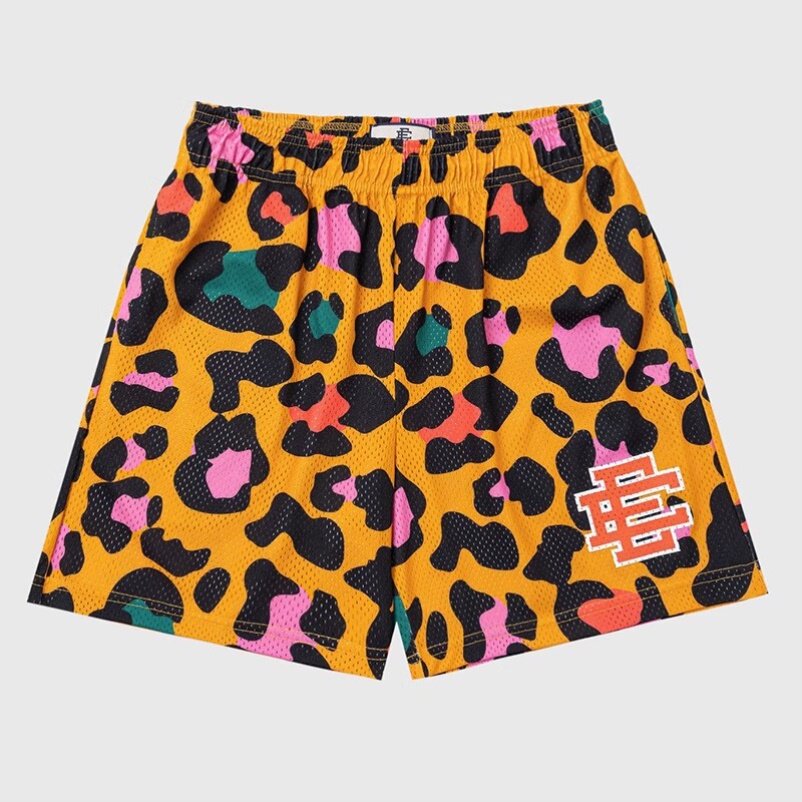 EE print shorts logo sweatpants mesh drawstring American shorts
