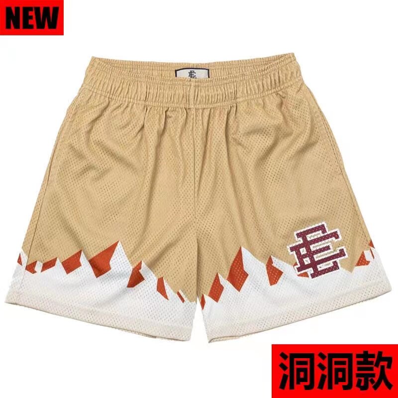 New EE American casual fitness shorts muscular men sports quarter pants mesh breathable style European and American stars with the same style