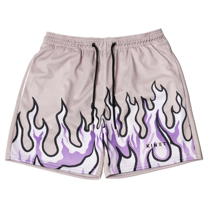 EE print shorts logo sweatpants mesh drawstring American shorts