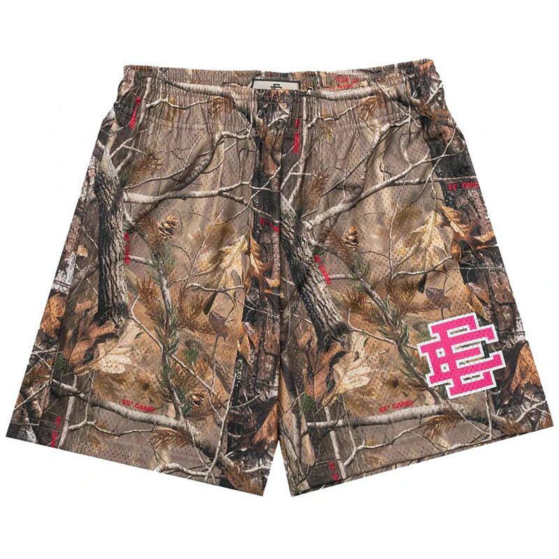 New EE American casual fitness shorts muscular men sports quarter pants mesh breathable style European and American stars with the same style