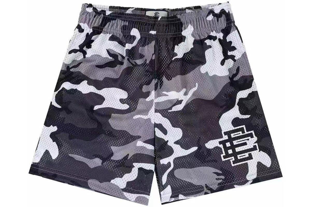 New EE American casual fitness shorts muscular men sports quarter pants mesh breathable style European and American stars with the same style