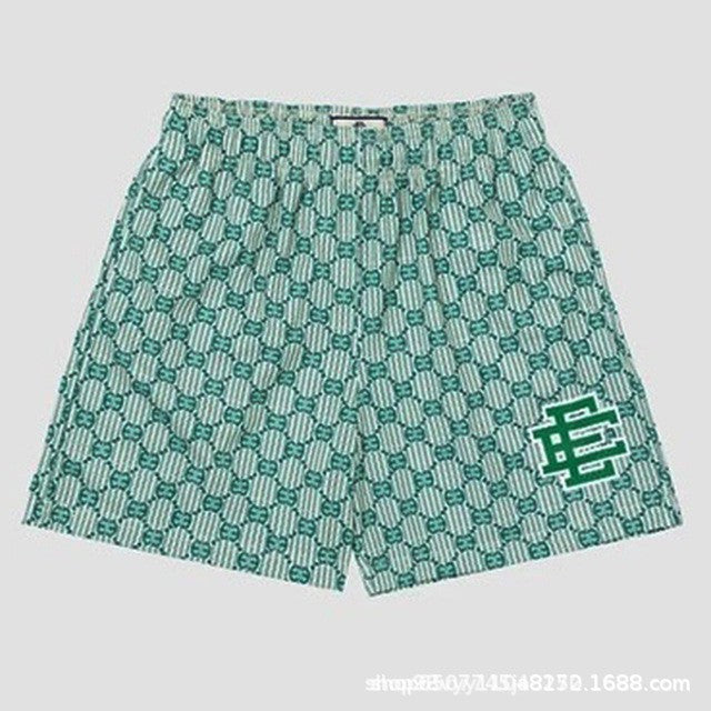 Cross-border exclusive for European code new sports mesh cloth shorts 3D digital printing trend beach pants male manufacturer wholesale