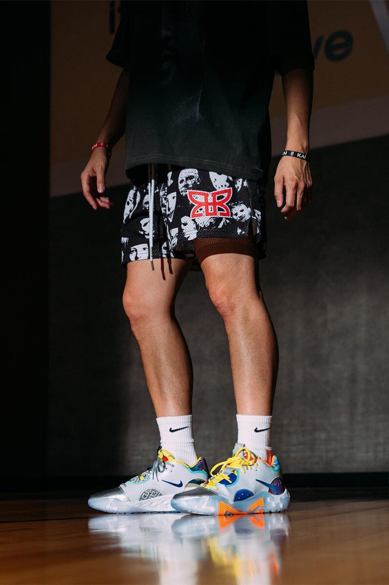 EE print shorts logo sweatpants mesh drawstring American shorts