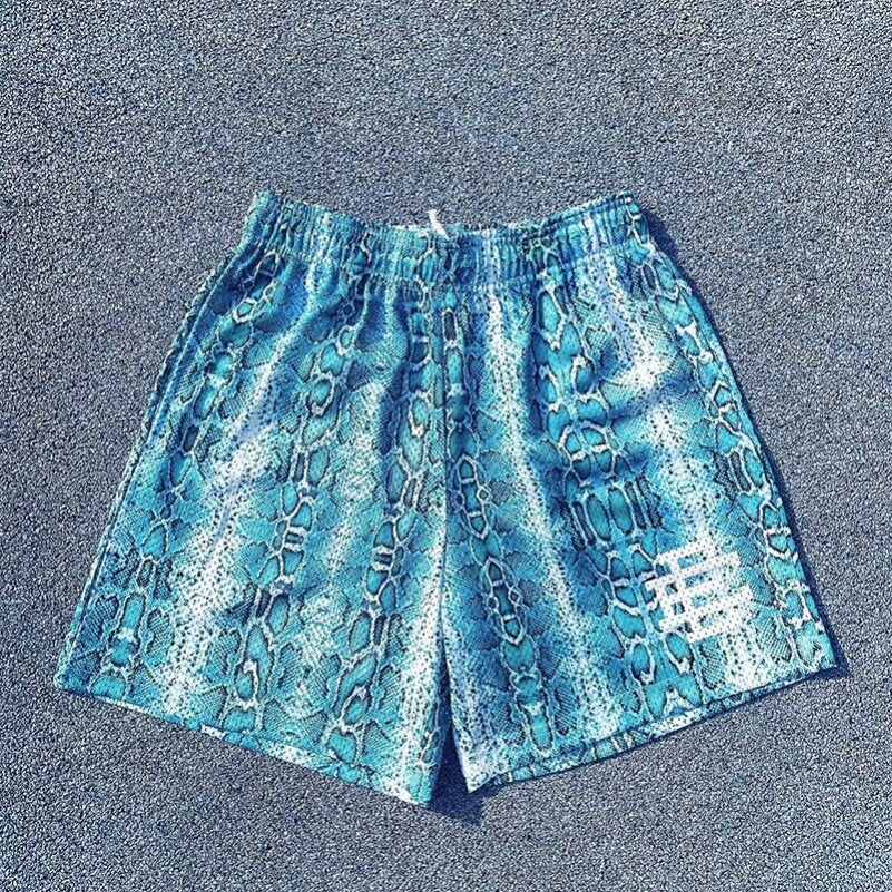 EE print shorts logo sweatpants mesh drawstring American shorts