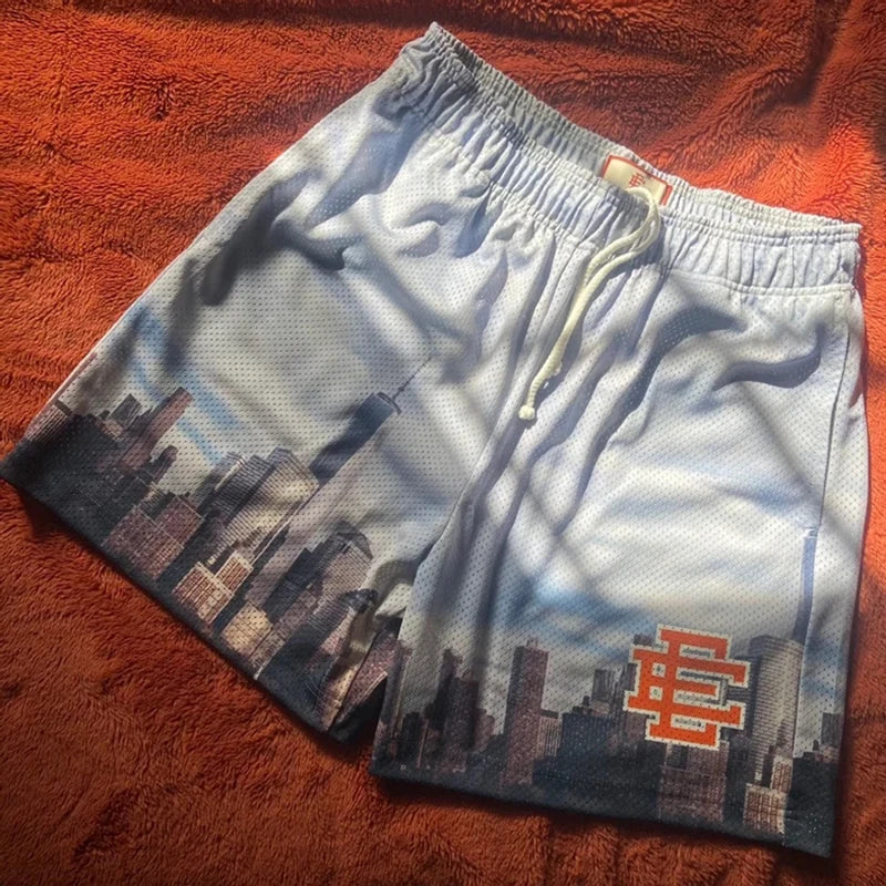 Shorts  EE Eric Emanuel Basic Shorts NEW men's casual shorts fitness sports pants summer gym workout Men Classic GYM Mesh Shorts